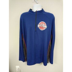 TX3 Cool Men's Blue Red Grey Sweatshirt w/Dry Wicking Fabric "Detroit Pistons"